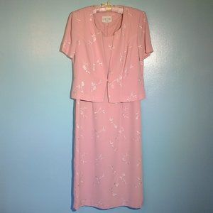 Leslie Belle Petite size 6-P pink dress and jacket